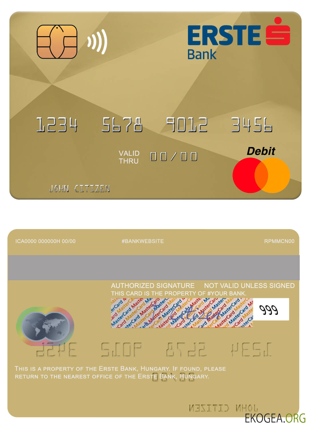 Hongrie Erste Bank mastercard